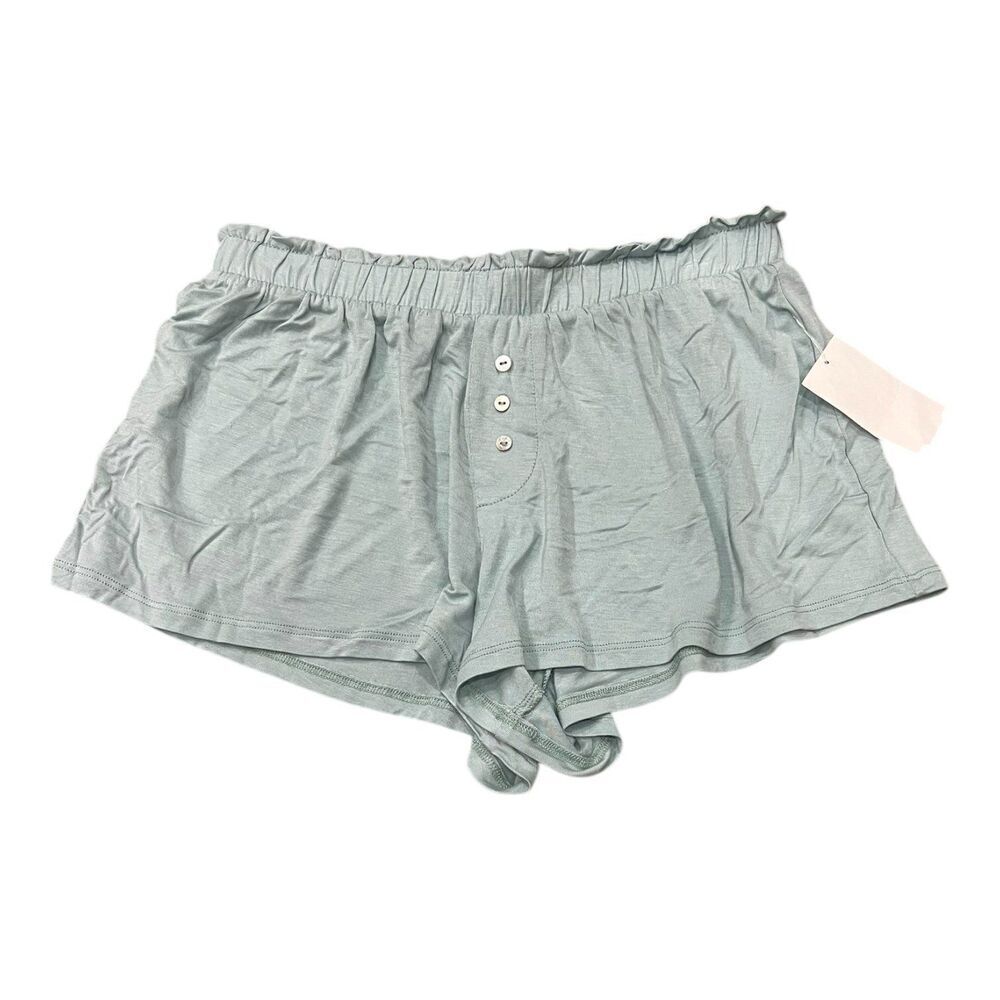 Honeydew Teal Rayon Sleep Lounge Shorts XS